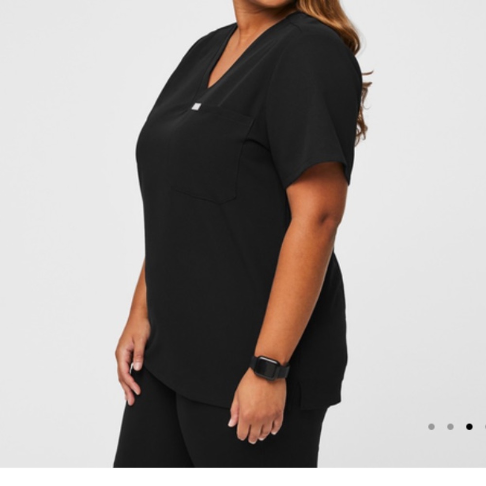 Figs Black Catarina One Pocket Scrub Top - large